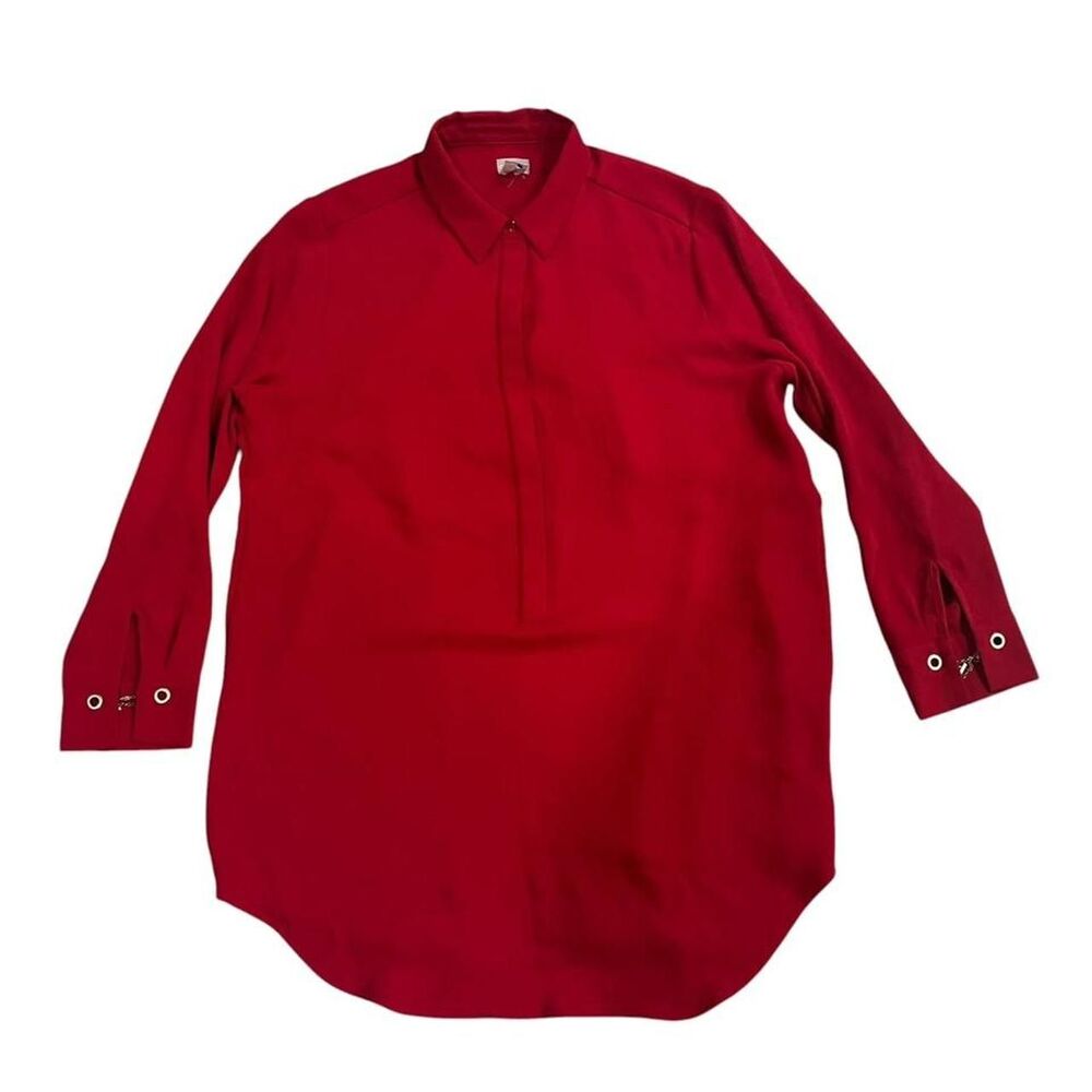 Chico-s Women's Red and Burgundy Shirt